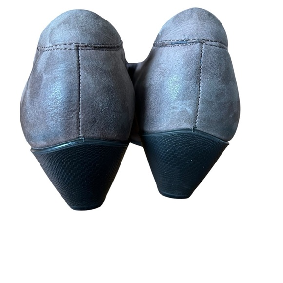 Ecco Ankle Boots Women's Size 38 US 7-7.5 Bootie Heels Leather Side Zip Brown - Picture 11 of 12